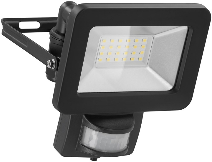 Goobay LED-strålkastare för utomhusbruk, 20 W, med rörelsedetektor med 1700 lm, neutralt vitt ljus (4000 K), PIR-sensor med ON/OFF-funktion och M16 kabelgenomföring, lämplig för utomhusbruk (IP44) i gruppen HJEM, HUS OG HAGE / El og belysning / Utendørsbelysning / LED-lyskastere hos TP E-commerce Nordic AB (C40105)