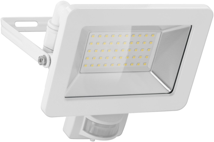 Goobay Utendørs LED-lyskaster, 50 W, med bevegelsesdetektor med 4250 lm, nøytralt hvitt lys (4000 K), PIR-sensor med PÅ/AV-funksjon og M16-kabelgjennomføring, egnet for utendørs bruk (IP44) i gruppen HJEM, HUS OG HAGE / El og belysning / Utendørsbelysning / LED-lyskastere hos TP E-commerce Nordic AB (C40110)