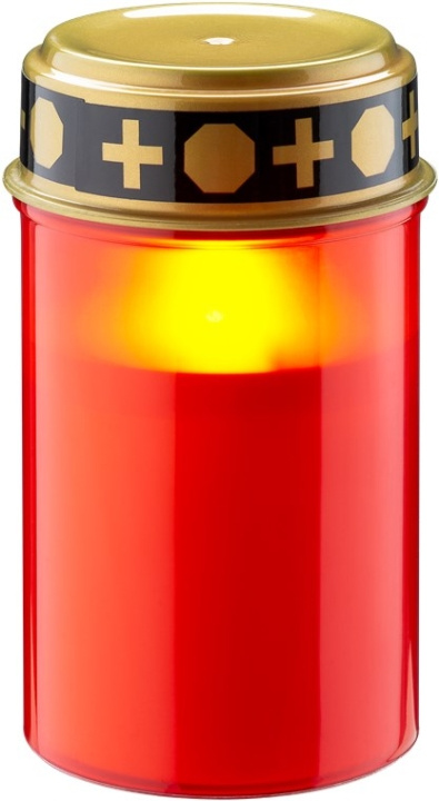 Goobay LED gravljus, rött med realistisk flikkereffekt, varmvit (3000 K), batteridrift (2x AA), för inomhus- och utomhusbruk (IP44) i gruppen Elektronikk / Lys / Annen belysning hos TP E-commerce Nordic AB (C40160)