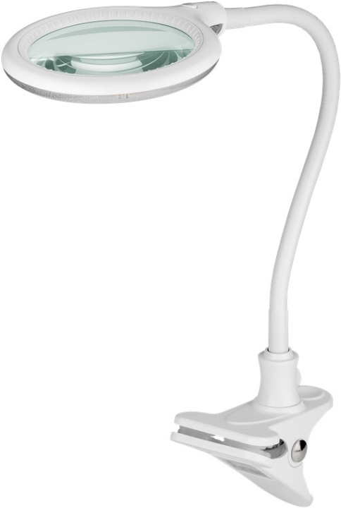 Goobay LED-förstoringslampa med klämma, 6 W, vit 480 lm, 100 mm glaslins, 1,75x förstoring, 3 dioptrier i gruppen HJEM, HUS OG HAGE / Verktøy / Annet verktøy og tilbehør hos TP E-commerce Nordic AB (C40172)