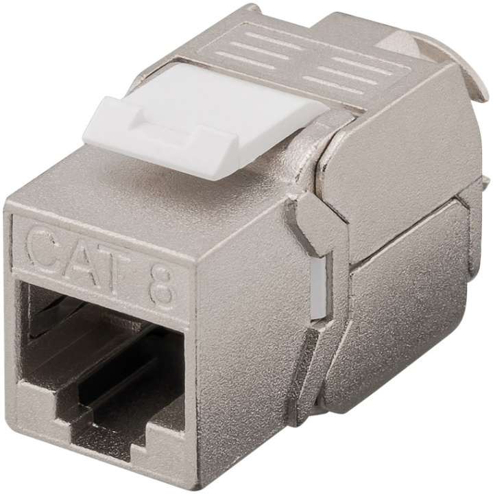 Goobay Keystone-modul RJ45 CAT 8.1, STP, GHMT-sertifisert 15,8 mm bred, krokodilletype, klemlist for IDC-montering (uten verktøy) i gruppen Datautstyr / Kabler og adaptere / Nettverk / Adaptere og koblinger hos TP E-commerce Nordic AB (C40180)