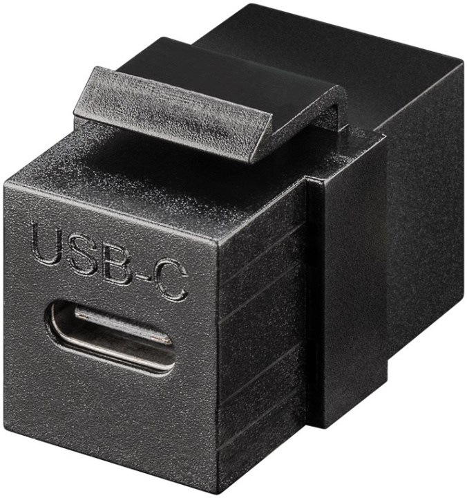 Goobay Keystone-modul USB-C™-kontakt, USB 3.2 Gen 2 (10 Gbit/s), svart USB-C™-uttag > USB-C™-uttag i gruppen Datautstyr / Kabler og adaptere / Nettverk / Adaptere og koblinger hos TP E-commerce Nordic AB (C40181)