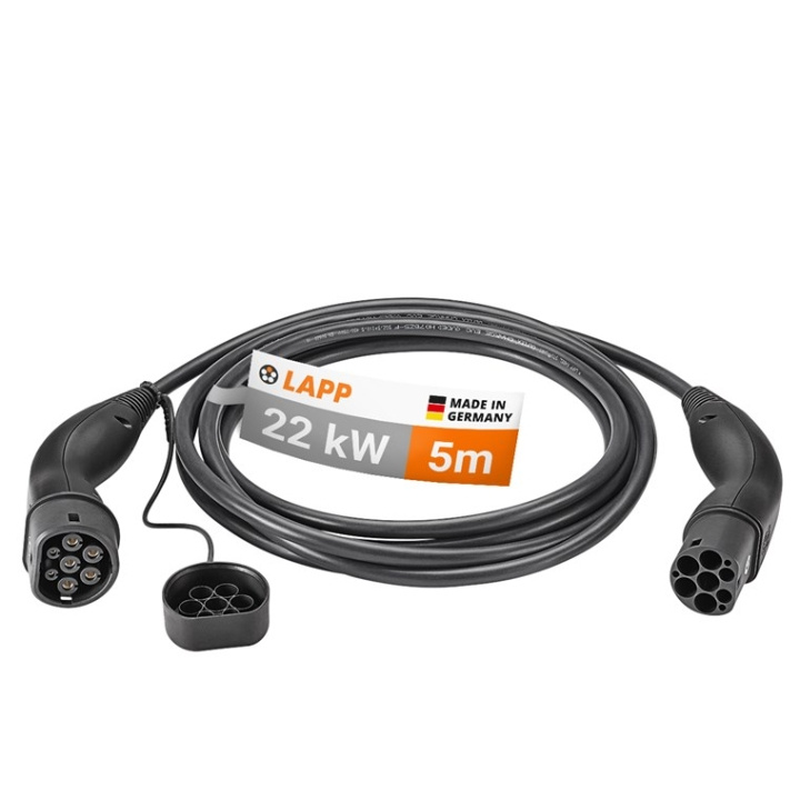 LAPP MOBILITY Ladekabel Type 2, opptil 22 kW, 5 m, svart (5555934003) 32 A, 3-faset, for lading av hybrid- og elbiler med Type 2-tilkobling i gruppen Bil / Elbil hos TP E-commerce Nordic AB (C40190)