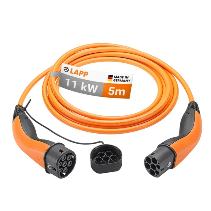LAPP MOBILITY Ladekabel Type 2, opptil 11 kW, 5 m, oransje (5555934025) 20 A, 3-faset, for lading av hybrid- og elbiler med Type 2-tilkobling i gruppen Bil / Elbil hos TP E-commerce Nordic AB (C40194)