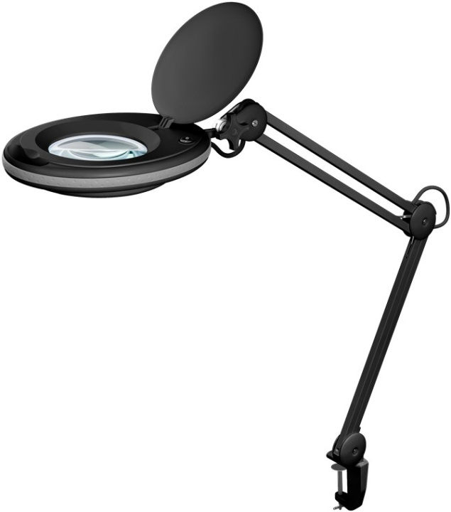 Goobay LED-forstørrelseslampe med klips, 8 W, svart 650 lm, 127 mm glasslinse, 1,75x forstørrelse, 3 dioptrier i gruppen HJEM, HUS OG HAGE / Verktøy / Annet verktøy og tilbehør hos TP E-commerce Nordic AB (C40235)