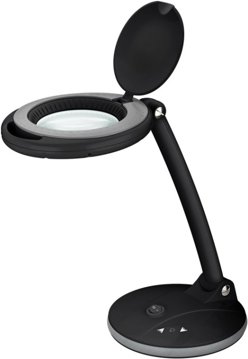 Goobay LED-forstørrelseslampe med stativ, 6 W, svart 80-450 lm, dimbar, 100 mm glasslinse, 1,75x forstørrelse, 3 dioptrier i gruppen HJEM, HUS OG HAGE / Verktøy / Annet verktøy og tilbehør hos TP E-commerce Nordic AB (C40256)