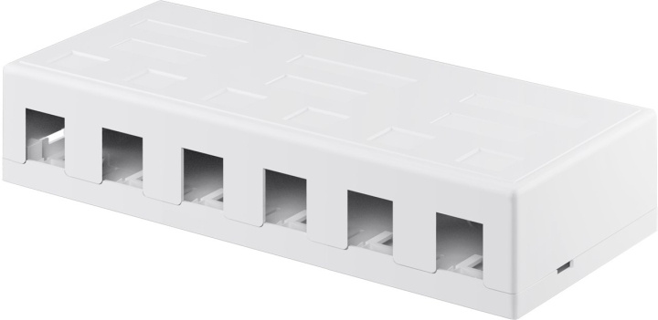 Goobay Keystone tomt deksel, 6-port med enkel snap-in-montering i gruppen Datautstyr / Kabler og adaptere / Nettverk / Adaptere og koblinger hos TP E-commerce Nordic AB (C40284)