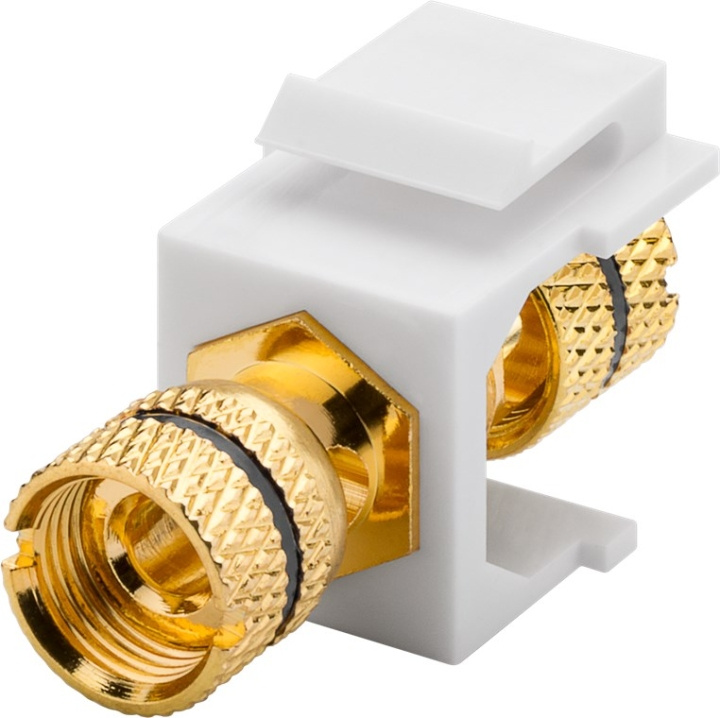 Goobay Keystone-modul, høyttaler 16,2 mm bredde, polklemme > gjenget stikkontakt, svart i gruppen Datautstyr / Kabler og adaptere / Nettverk / Adaptere og koblinger hos TP E-commerce Nordic AB (C40288)