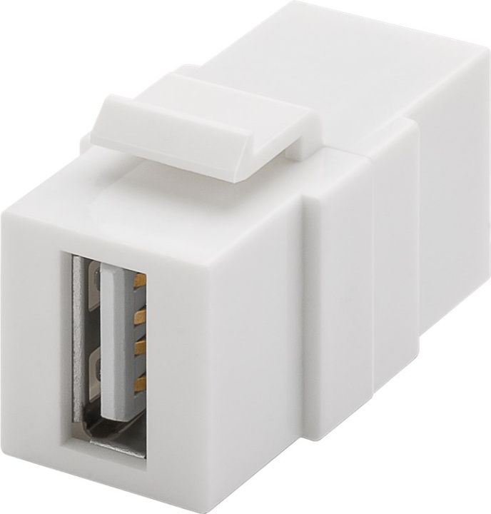 Goobay Keystone-modul, USB 17,2 mm bredd, 2 st. USB 2.0-uttag (typ A) i gruppen Datautstyr / Kabler og adaptere / Nettverk / Adaptere og koblinger hos TP E-commerce Nordic AB (C40294)
