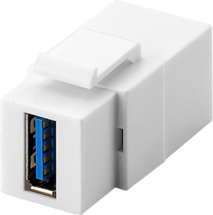 Goobay Keystone-modul, USB 18,3 mm bredd, 2 st. USB 3.0-uttag (typ A) i gruppen Datautstyr / Kabler og adaptere / Nettverk / Adaptere og koblinger hos TP E-commerce Nordic AB (C40295)