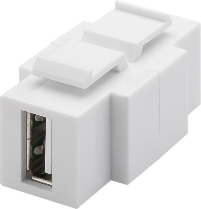 Goobay Keystone-modul, USB, kan monteras i båda ändar 16,9 mm bredd, USB 2.0-port (typ A) i gruppen Datautstyr / Kabler og adaptere / Nettverk / Adaptere og koblinger hos TP E-commerce Nordic AB (C40296)