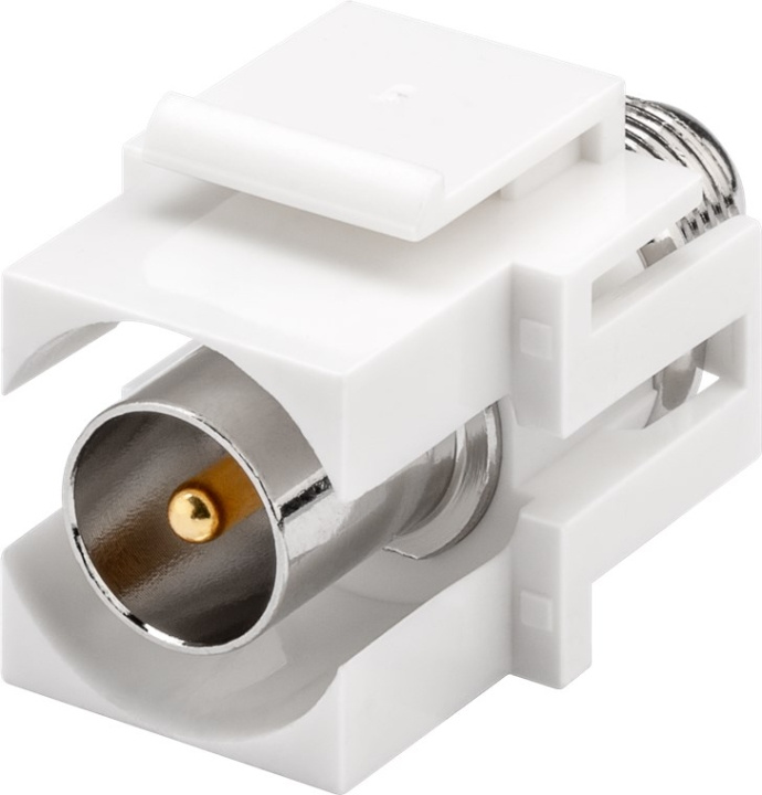 Goobay Keystone-modul, SAT/antenne, innfelt montering IEC/koaksialplugg > F-kontakt 90° i gruppen Elektronikk / Kabler og adaptere / Antennekabler og tilbehør / Tilbehør hos TP E-commerce Nordic AB (C40298)