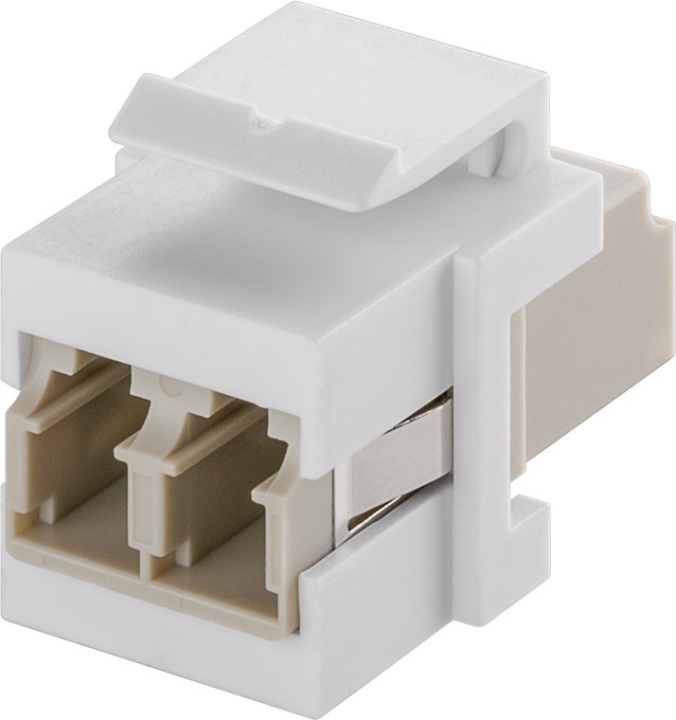 Goobay Keystone-modul, optisk kabel 17,2 mm bredde, 2 stk. LC dupleks-kontakter i gruppen Datautstyr / Kabler og adaptere / Nettverk / Adaptere og koblinger hos TP E-commerce Nordic AB (C40301)
