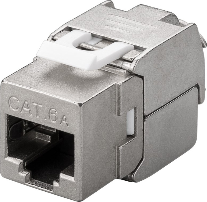 Goobay Keystone-modul RJ45 CAT 6A, STP, 500 MHz, slim-line 16,3 mm bred, krokodiltyp, för verktygslös IDC-montering i gruppen Datautstyr / Kabler og adaptere / Nettverk / Adaptere og koblinger hos TP E-commerce Nordic AB (C40311)