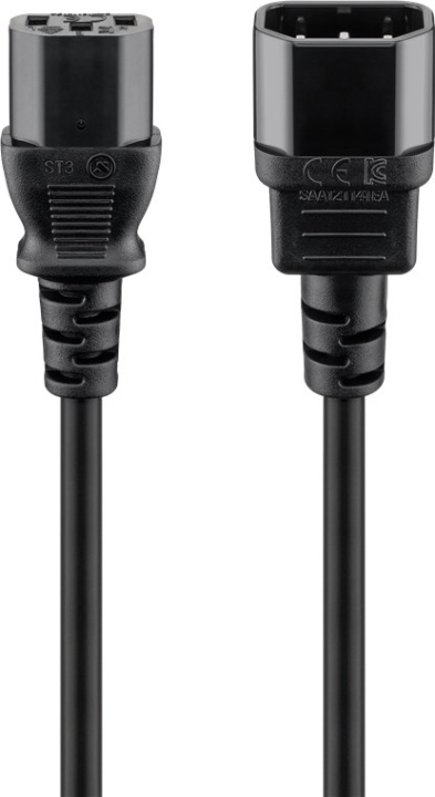 Goobay Forlenger for kjøleskap, 0,5 m, svart Apparatplugg C14 (tilkobling til kaldt apparat) > Apparatkontakt C13 (tilkobling til kaldt apparat) i gruppen Datautstyr / Kabler og adaptere / elektriske kabler hos TP E-commerce Nordic AB (C40330)