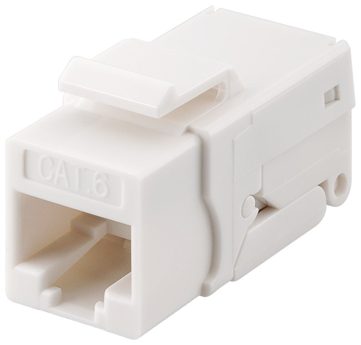 Goobay Keystone-modul RJ45 CAT 6, UTP, 250 MHz 16,2 mm bred, klemlist for IDC-montering (uten verktøy), snap-in-system i gruppen Datautstyr / Kabler og adaptere / Nettverk / Adaptere og koblinger hos TP E-commerce Nordic AB (C40353)