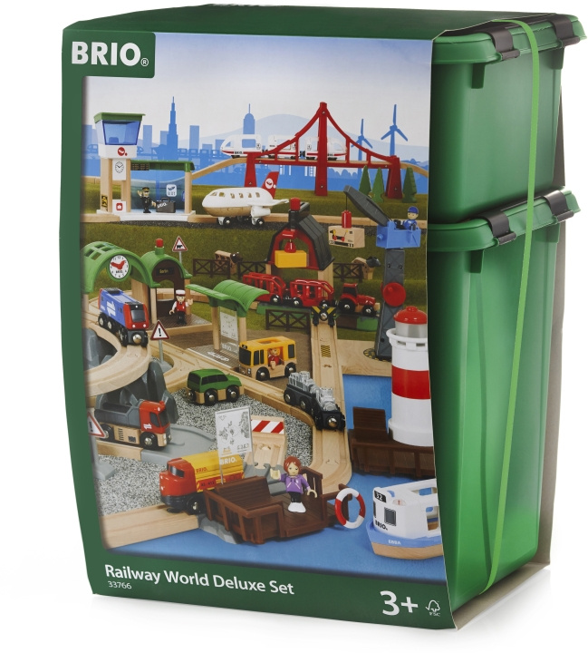 BRIO 33766 - World Deluxe Järnvägsset i gruppen LEKER, BARN OG BABY / Leker / Byggeleker / Brio Tågbanor hos TP E-commerce Nordic AB (C40395)