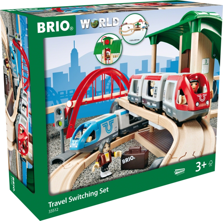 Brio Jernbane 33512 Passasjertogsett med sporveksler i gruppen LEKER, BARN OG BABY / Leker / Byggeleker / Brio Tågbanor hos TP E-commerce Nordic AB (C40430)