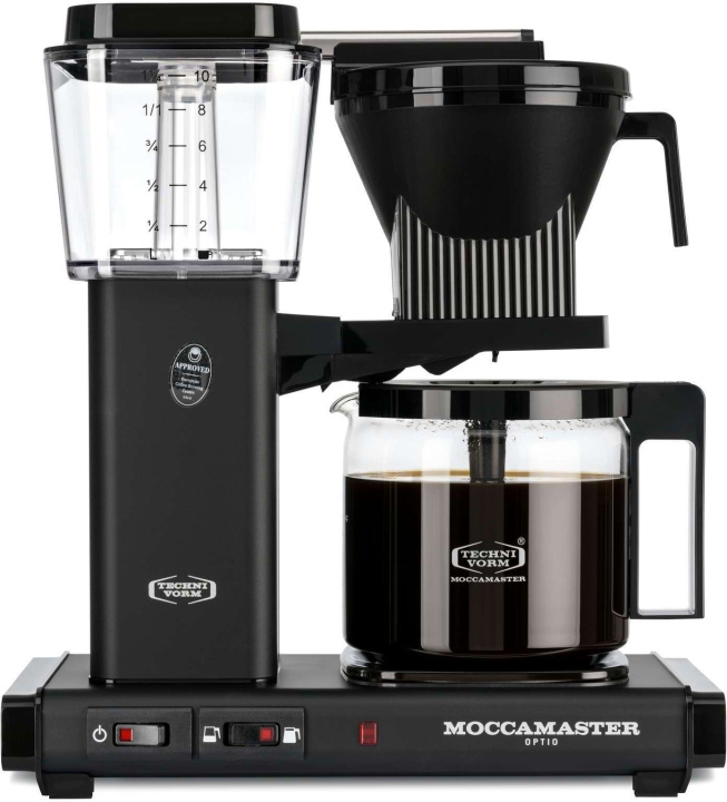 Moccamaster Optio kaffetrakter, matt svart i gruppen HJEM, HUS OG HAGE / Husholdningsapparater / Kaffe og espresso / Kaffetraktere hos TP E-commerce Nordic AB (C40903)