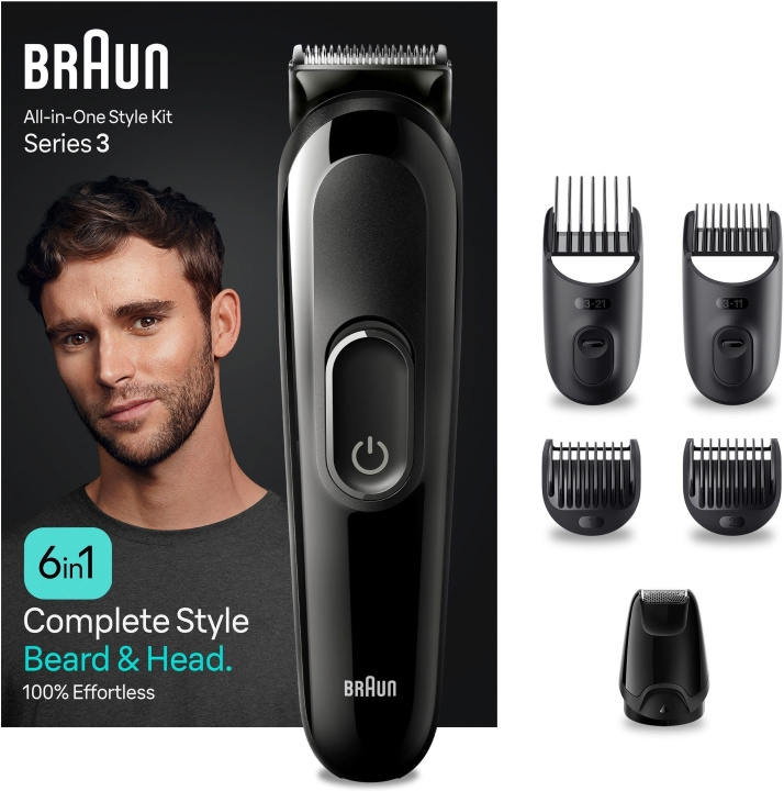 Braun Alt-i-ett Series 3 MGK3410 6-i-1 skjegg- og kroppshårtrimmer i gruppen HELSE OG SKJØNNHET / Hår & styling / Barbering og trimming / Skjeggtrimmere og tilbehør hos TP E-commerce Nordic AB (C40954)