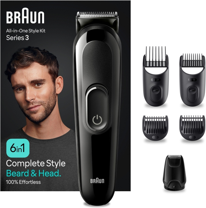 Braun All in One Series 3 MGK3410 6-in-1 -parta- ja vartalotrimmeri i gruppen HELSE OG SKJØNNHET / Hår & styling / Barbering og trimming / Skjeggtrimmere og tilbehør hos TP E-commerce Nordic AB (C40954)