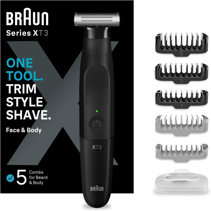 Braun Series X XT3200 -partatrimmeri i gruppen HELSE OG SKJØNNHET / Hår & styling / Barbering og trimming / Skjeggtrimmere og tilbehør hos TP E-commerce Nordic AB (C40955)