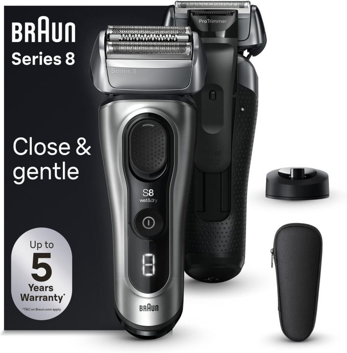 Braun Series 8 8517s -parranajokone i gruppen HELSE OG SKJØNNHET / Hår & styling / Barbering og trimming / Barbermaskiner hos TP E-commerce Nordic AB (C40978)