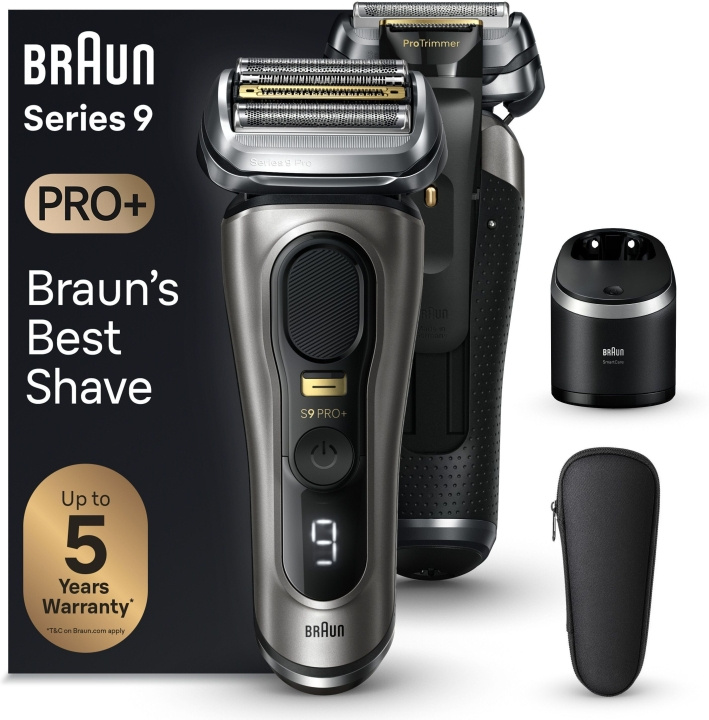 Braun Series 9 PRO+ 9565cc -parranajokone puhdistusasemalla i gruppen HELSE OG SKJØNNHET / Hår & styling / Barbering og trimming / Barbermaskiner hos TP E-commerce Nordic AB (C40984)