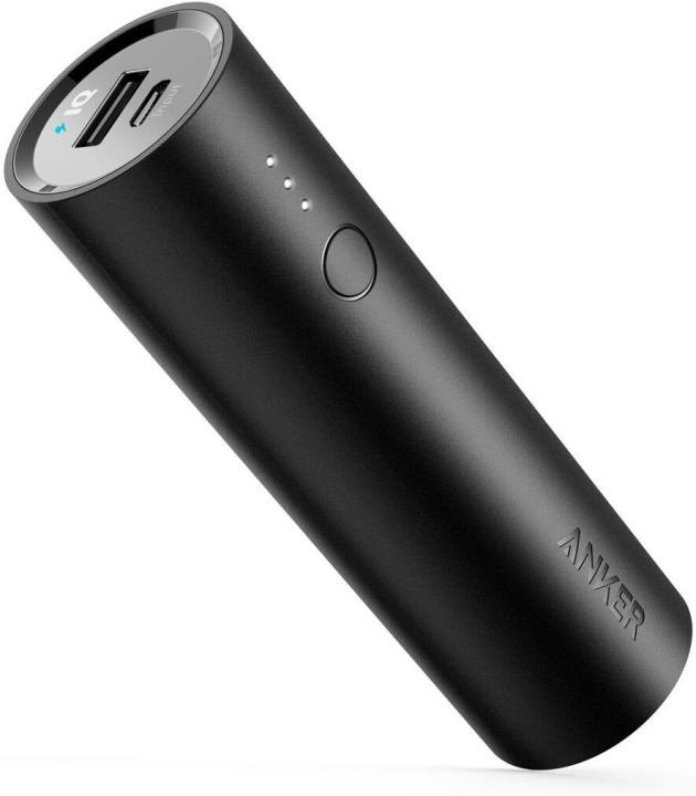 Anker PowerCore 5000 -varavirtalähde, 5000 mAh, musta i gruppen SMARTTELEFON & NETTBRETT / Ladere og Kabler / Powerbanks hos TP E-commerce Nordic AB (C41041)