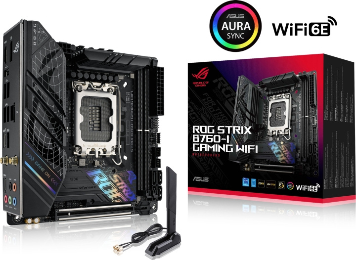 Asus ROG STRIX B760-I GAMING WIFI Mini-ITX -emolevy i gruppen Datautstyr / PC-Komponenter / Hovedkort hos TP E-commerce Nordic AB (C41107)