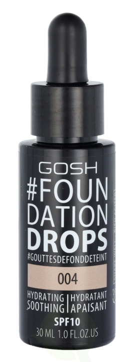 Gosh Foundation Drops SPF10 30 ml Natural 004 i gruppen HELSE OG SKJØNNHET / Makeup / Makeup ansikt / Foundation hos TP E-commerce Nordic AB (C41483)