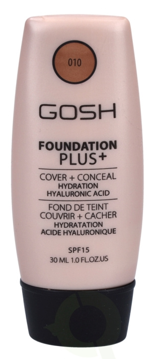 Gosh Foundation Plus+ SPF15 30 ml Tan i gruppen HELSE OG SKJØNNHET / Makeup / Makeup ansikt / Foundation hos TP E-commerce Nordic AB (C41490)