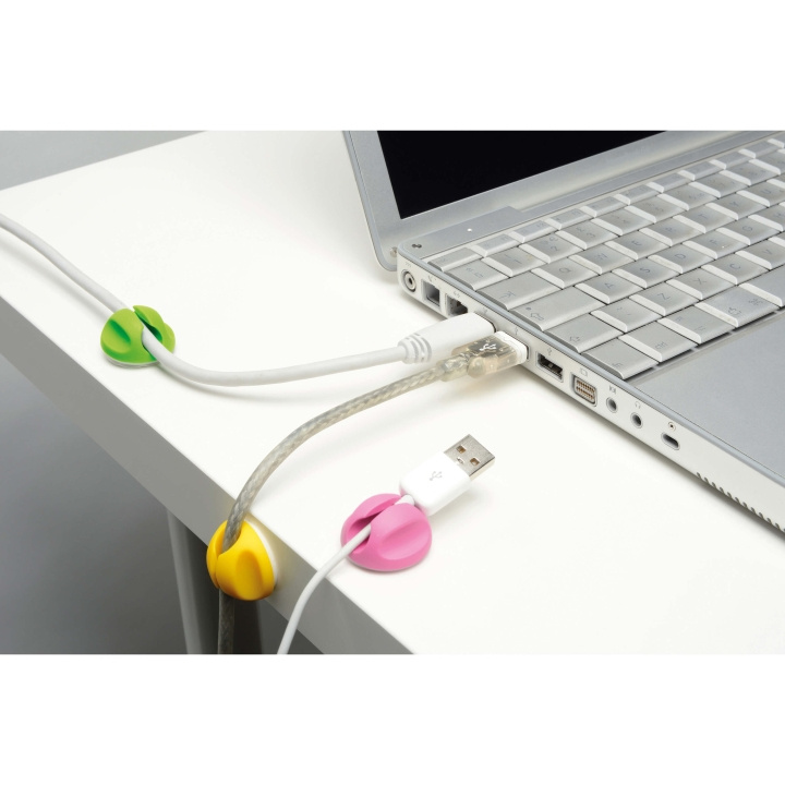 D-LINE Kabelclips 2x Rosa 2x Gul 2x Grön i gruppen Elektronikk / Kabler og adaptere / Kabelhåndtering hos TP E-commerce Nordic AB (C41960)
