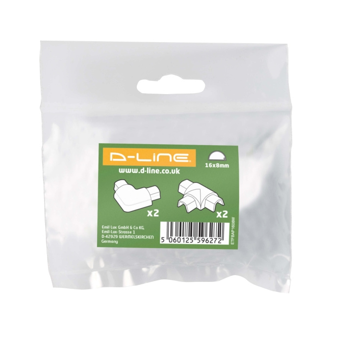 D-LINE Adapter Kit 16x8mm Vit i gruppen Elektronikk / Kabler og adaptere / Kabelhåndtering hos TP E-commerce Nordic AB (C41964)