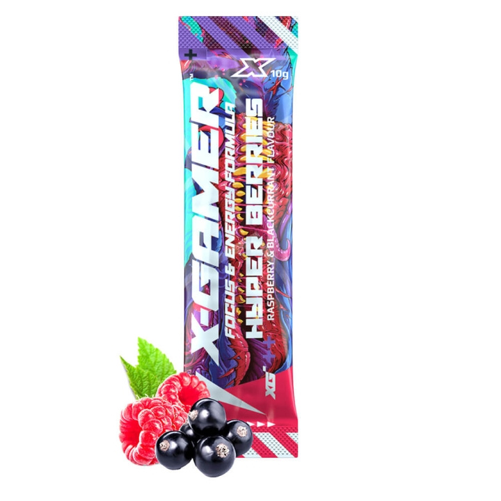 X-GAMER X-Shotz Hyper Berries 10g i gruppen Datautstyr / GAMING / Energidrikke for gamere hos TP E-commerce Nordic AB (C41992)