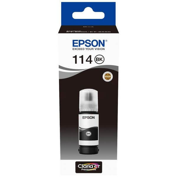 Epson Blekk C13T07A140 114 Svart Ecotank i gruppen Datautstyr / Skrivere og tilbehør / Blekk og toner / Blekkpatroner / Epson hos TP E-commerce Nordic AB (C42033)