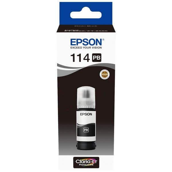 Epson Blekk C13T07B140 114 Fotosvart Ecotank i gruppen Datautstyr / Skrivere og tilbehør / Blekk og toner / Blekkpatroner / Epson hos TP E-commerce Nordic AB (C42034)