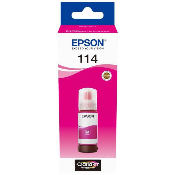 Epson Blekk C13T07B340 114 Magenta Ecotank i gruppen Datautstyr / Skrivere og tilbehør / Blekk og toner / Blekkpatroner / Epson hos TP E-commerce Nordic AB (C42036)