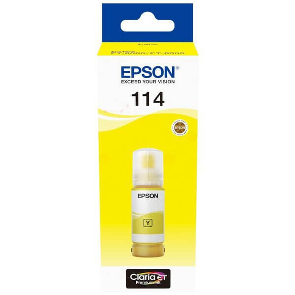 Epson Blekk C13T07B440 114 Gul Ecotank i gruppen Datautstyr / Skrivere og tilbehør / Blekk og toner / Blekkpatroner / Epson hos TP E-commerce Nordic AB (C42037)