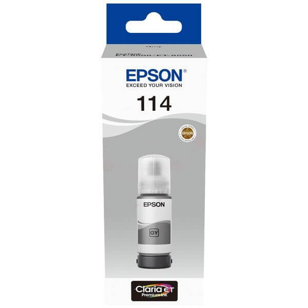 Epson Blekk C13T07B540 114 Grå Ecotank i gruppen Datautstyr / Skrivere og tilbehør / Blekk og toner / Blekkpatroner / Epson hos TP E-commerce Nordic AB (C42038)