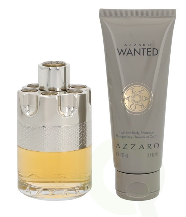 Azzaro Wanted Giftset 200 ml, Edt Spray 100 ml/Hair & Body Shampoo 100 ml i gruppen HELSE OG SKJØNNHET / Gavesett / Gavesett for ham hos TP E-commerce Nordic AB (C42387)