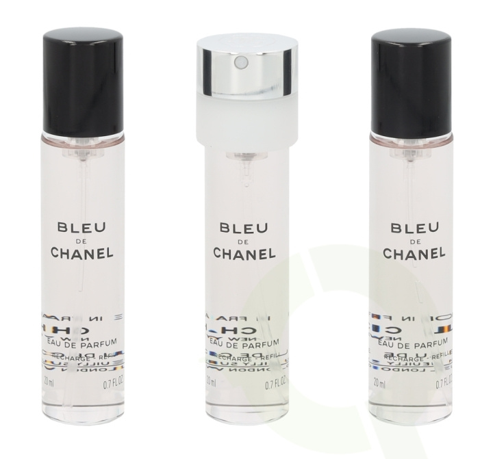 Chanel Bleu De Chanel Pour Homme Gavesett 60 ml, 3x Edp Spray 20 ml Refill - Reisesprayer i gruppen HELSE OG SKJØNNHET / Gavesett / Gavesett for ham hos TP E-commerce Nordic AB (C42434)