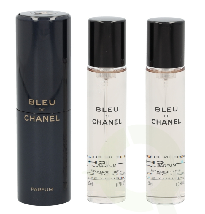 Chanel Bleu De Chanel Pour Homme Giftset 60 ml, 3x Edt Spray 20ml - Twist and Spray - Travel Sprays i gruppen HELSE OG SKJØNNHET / Gavesett / Gavesett for ham hos TP E-commerce Nordic AB (C42436)