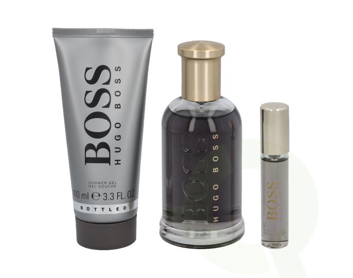 Hugo Boss Bottled Giftset 210 ml Edp Spray 100ml/Edp Spray 10ml/Shower Gel 100ml i gruppen HELSE OG SKJØNNHET / Gavesett / Gavesett for ham hos TP E-commerce Nordic AB (C42472)