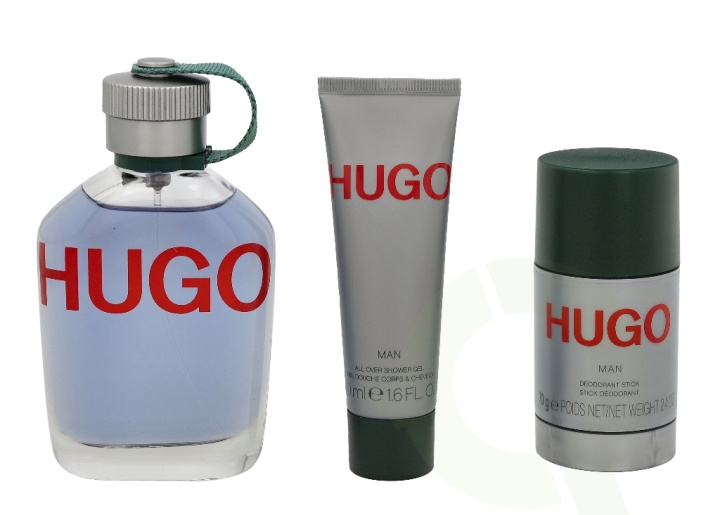 Hugo Boss Hugo Man Gavesett 250ml Edt Spray 125ml/Deodorant Stick 75ml/Shower Gel 50ml i gruppen HELSE OG SKJØNNHET / Gavesett / Gavesett for ham hos TP E-commerce Nordic AB (C42480)