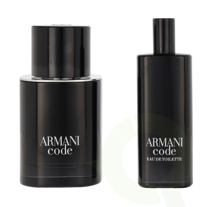 Armani Code Pour Homme Giftset 65 ml, Edt Spray 50ml/Edt Spray 15ml i gruppen HELSE OG SKJØNNHET / Duft og parfyme / Parfyme / Parfyme for han hos TP E-commerce Nordic AB (C42563)