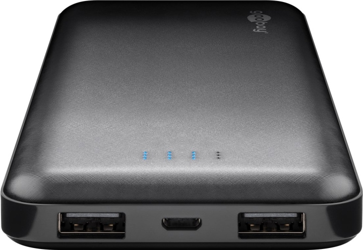 Goobay Powerbank Slimline 10.000 mAh kraftig 10.000 mAh i en praktisk og kompakt design med statusdisplay i gruppen SMARTTELEFON & NETTBRETT / Ladere og Kabler / Powerbanks hos TP E-commerce Nordic AB (C42653)