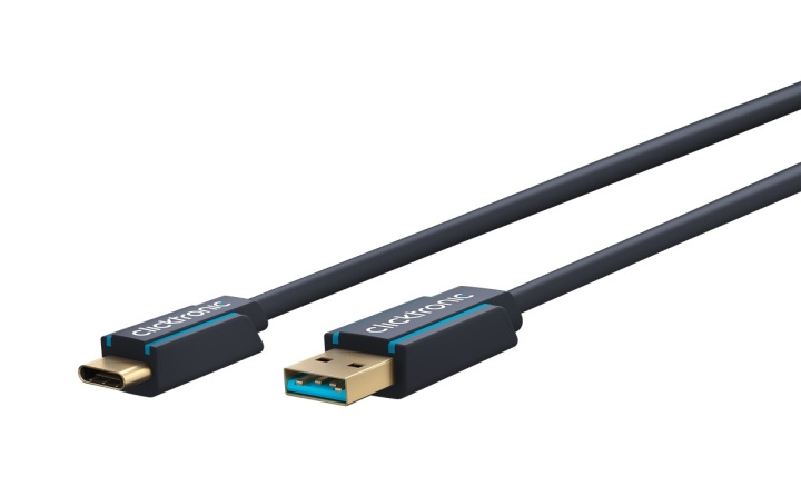 ClickTronic USB-C™ til USB-A 3.2 Gen 1 adapterkabel Premium-kabel | USB-C™-kontakt USB-A 3.0-kontakt | 0,5 m | 5 Gbit/s i gruppen Datautstyr / Kabler og adaptere / USB / USB-C hos TP E-commerce Nordic AB (C42673)