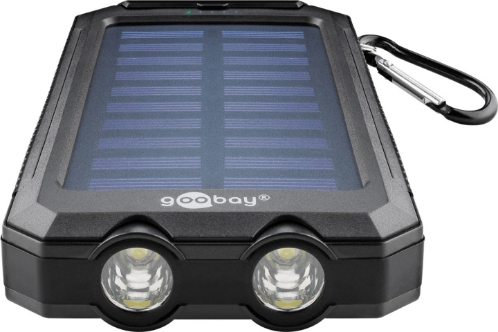 Goobay Outdoor powerbank 8.0 (8.000 mAh) perfekt för äventyr utomhus tack vare robust design, solpanel och ficklampsfunktion i gruppen SMARTTELEFON & NETTBRETT / Ladere og Kabler / Powerbanks hos TP E-commerce Nordic AB (C42690)