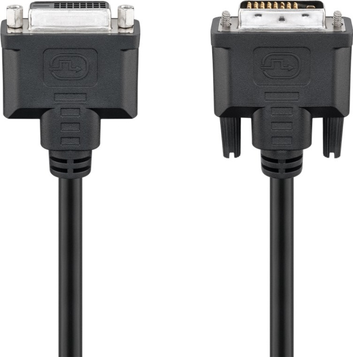 Goobay DVI-D Full HD-forlengelseskabel Dual Link, forniklet DVI-D-kontakt Dual Link (24+1 pin) > DVI-D-kontakt Dual-Link (24+1 poler), 2 m i gruppen Datautstyr / Kabler og adaptere / DVI / Kabler hos TP E-commerce Nordic AB (C42733)